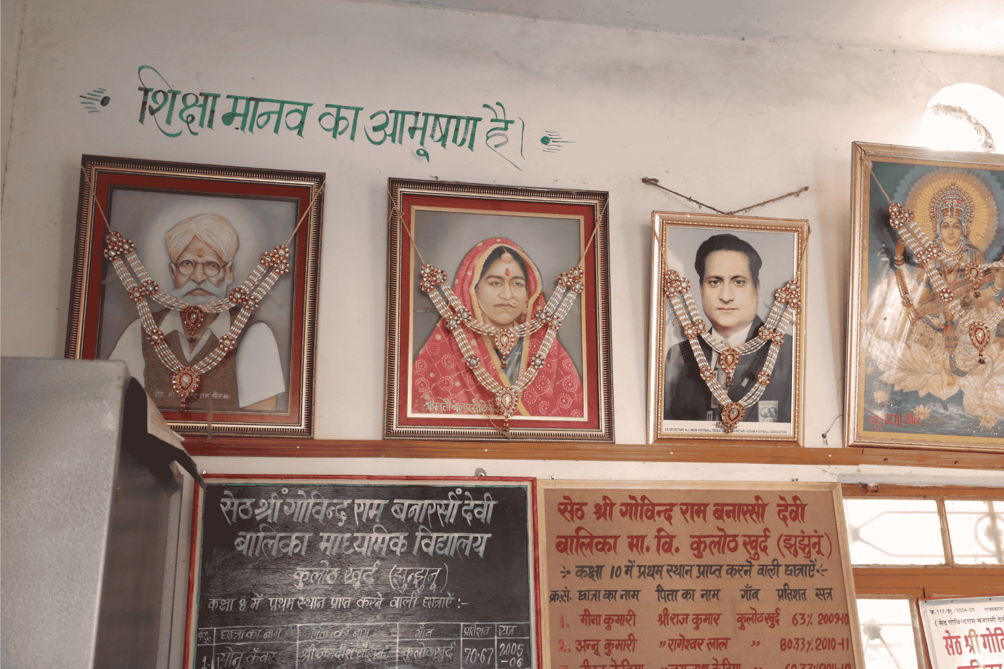 Mr. Kedar Nath Mour founding the charitable school in Rajasthan